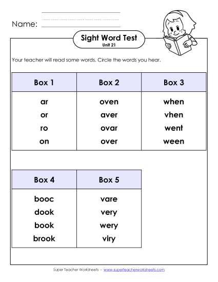 Whole Class Test (Unit 21)
