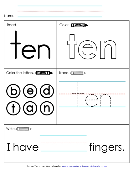 Worksheet 1: Ten