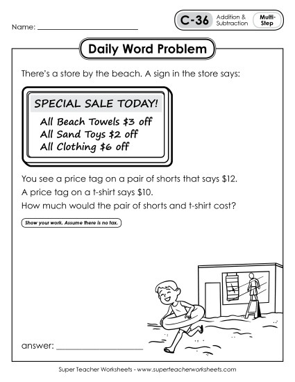 Daily Word Problems<br>C-36 through C-40