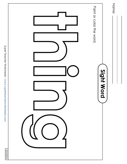 Paint or Color: Thing