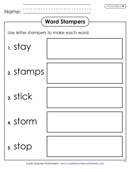 Word Stampers (St- Words)