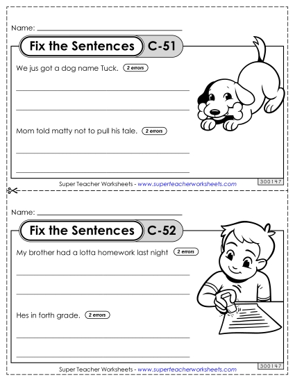 Fix the Sentences C-51 through C-55