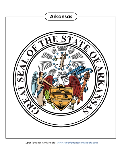 Arkansas State Seal (Full-Color Version)