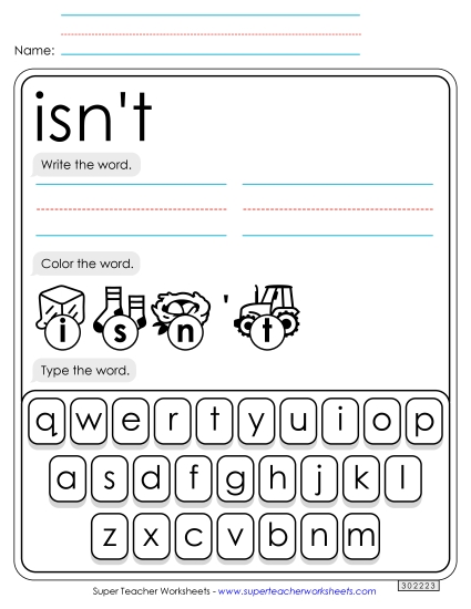 Write, Color, Type: Isn\'t