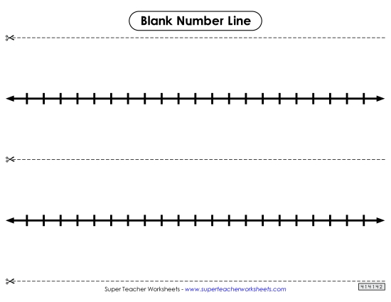 Blank Number Line (Small with Hash Marks)