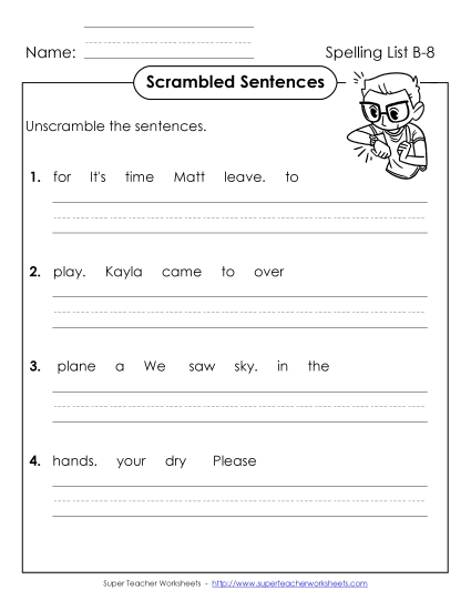 Scrambled Sentences (B-8)