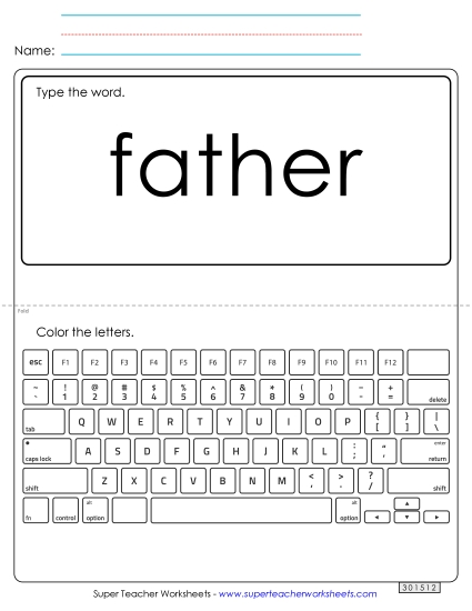 Type the Word: Father