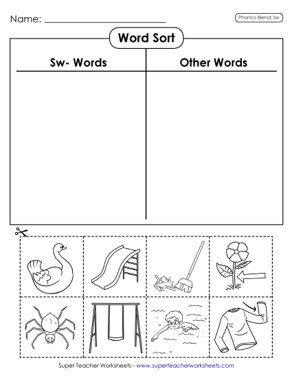 Word Sort (Cut-and-Glue)