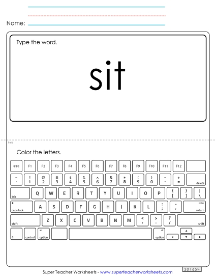 Type the Word: Sit