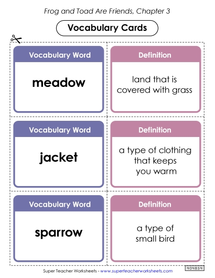 Vocabulary Cards for Chapter 3