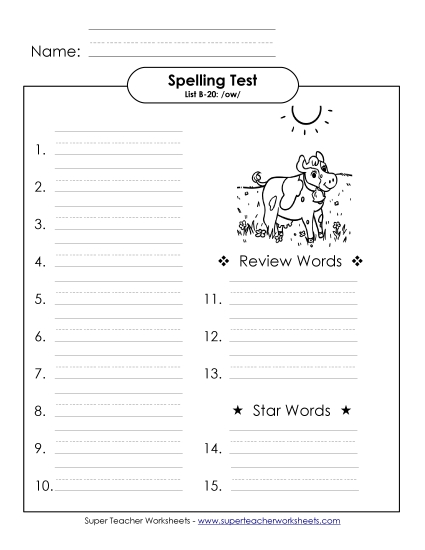 Spelling Test (B-20)