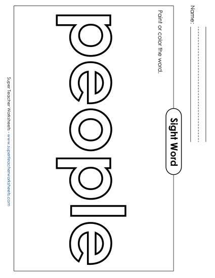 Paint or Color: People