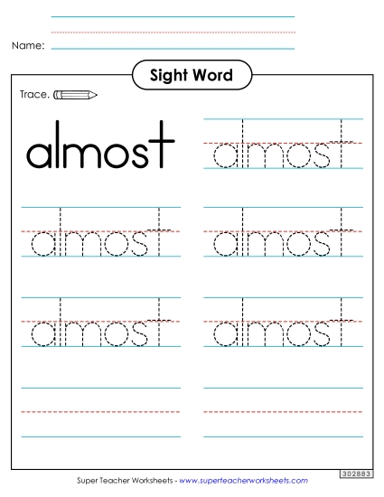 Trace the Word: Almost