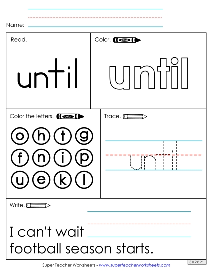 Worksheet 1: Until