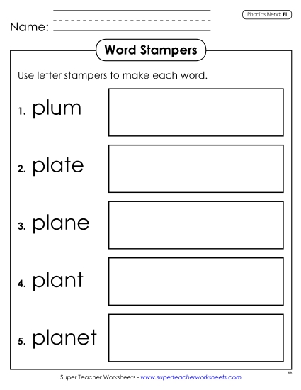 Letter Stampers (Pl- Words)