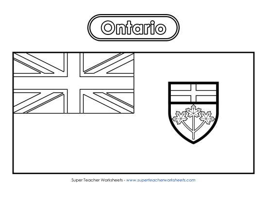 Ontario Flag (Black & White)