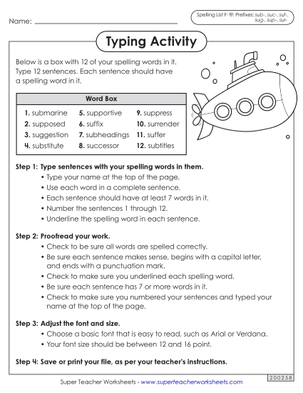 Typing Sentences (F-19)
