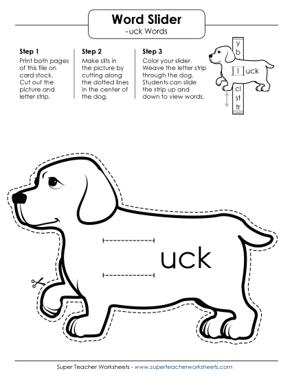 Word Slider (-uck Words)