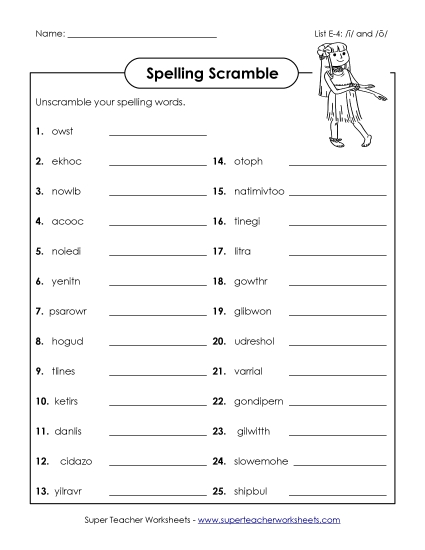 5th Grade Spelling Units (Level E) Classroom Teaching Material