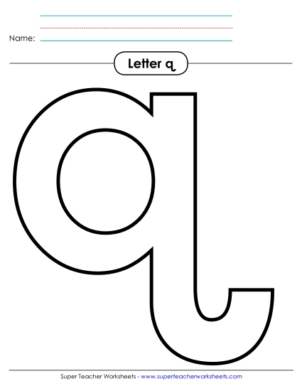 Outline - Lowercase q (Curly Q)