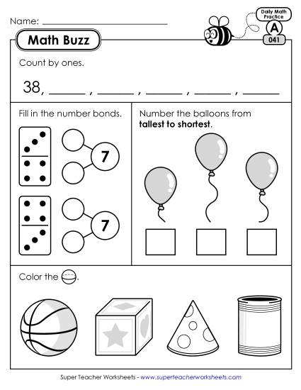 Math Buzz: Week 9<br>Worksheets 41 through 45