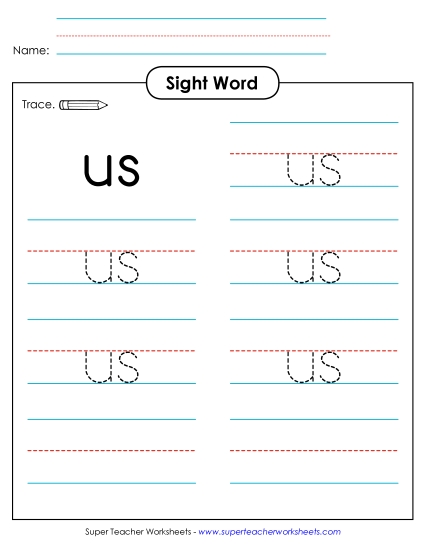 Trace the Word: Us