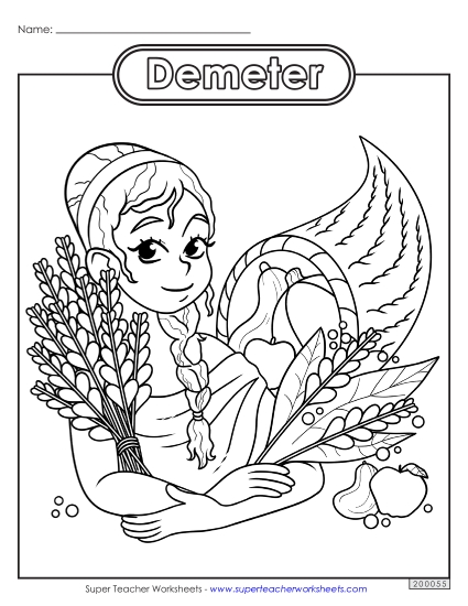 Coloring Page: Demeter