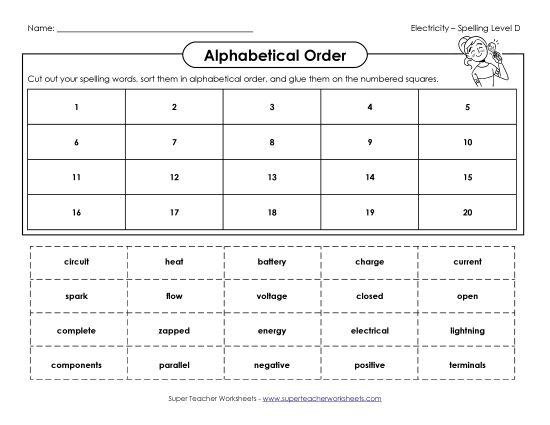 ABC Order: Cut and Glue