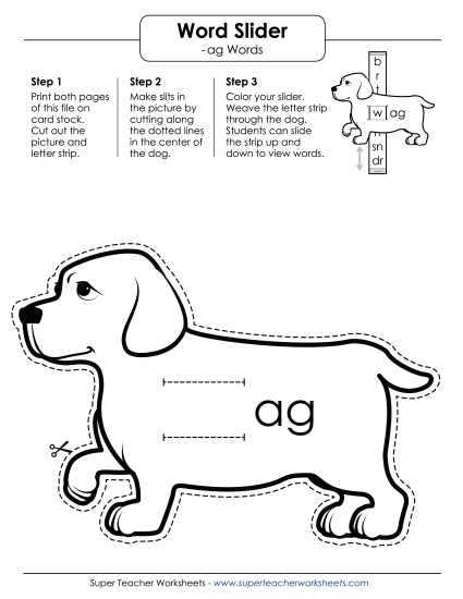 Word Slider (-ag Words)