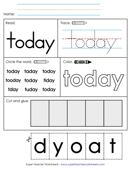 Worksheet 2: Today