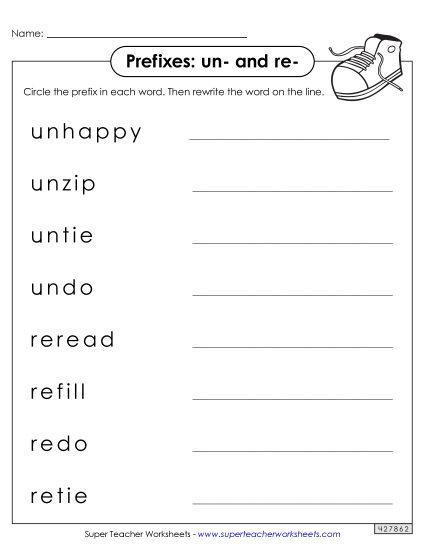 Prefixes Un- and Re-