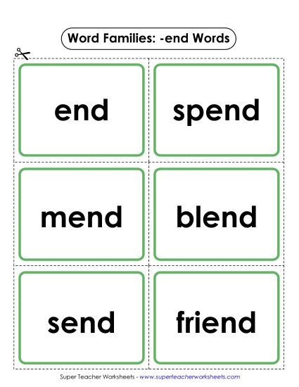 Word Family Units Classroom Teaching Material