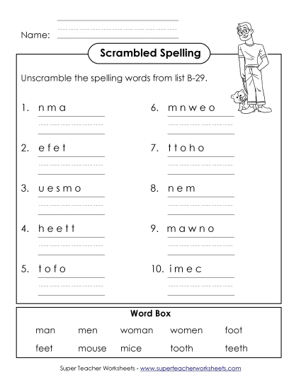 Word Unscramble (B-29)