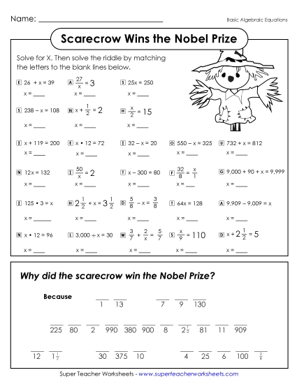 Math Riddle: Scarecrow Wins Nobel Prize