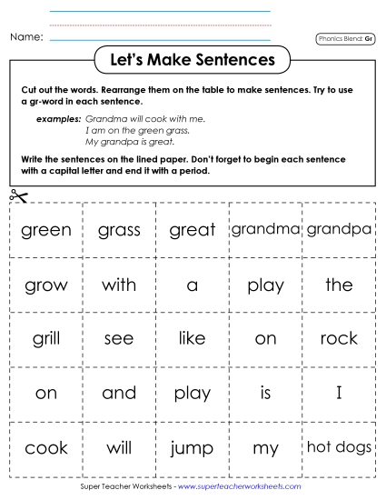 Let\'s Make Sentences (Gr-)