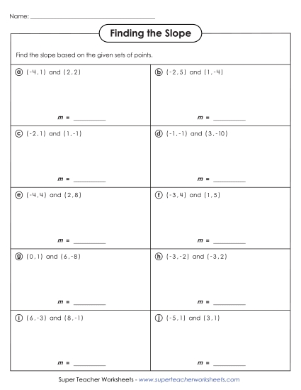 Finding Slope Using Ordered Pairs (Practice)