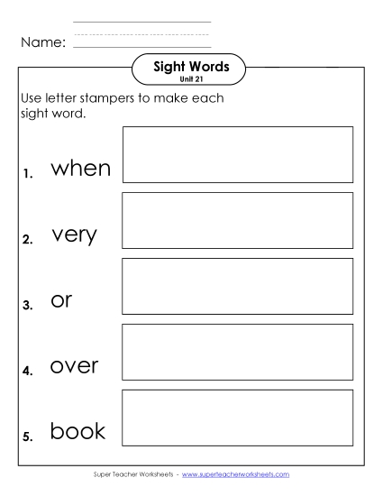 Letter Stampers (Unit 21)