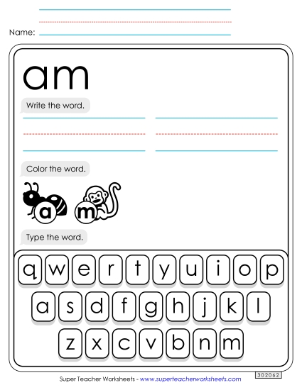 Write, Color, Type: Am