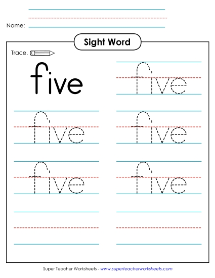 Trace the Word: Five