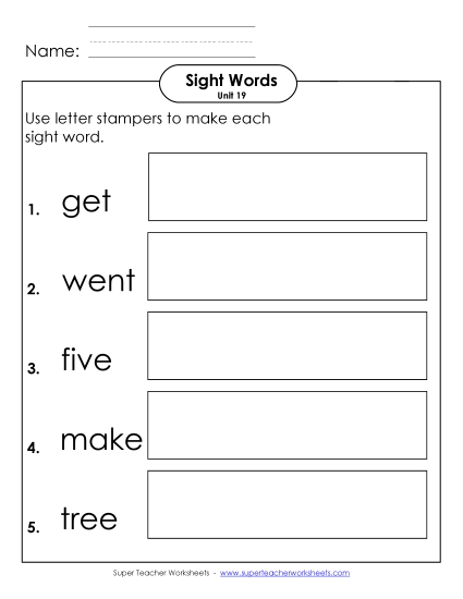 Letter Stampers (Unit 19)