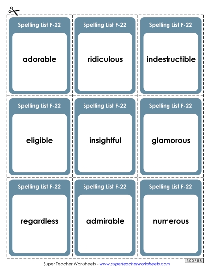 Flashcards (F-22) 