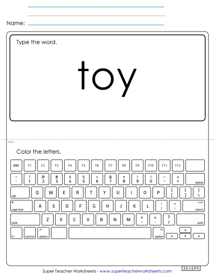 Type the Word: Toy