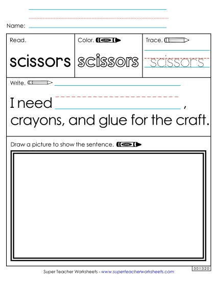 Worksheet 3: Scissors