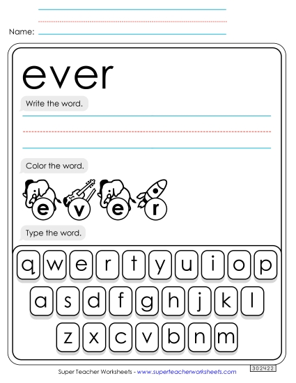 Write, Color, Type: Ever