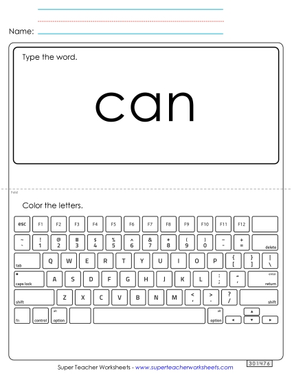 Type the Word: Can