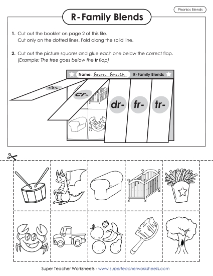 Lift-the-Flap Activity<br>(Phonics R-Family Blends)