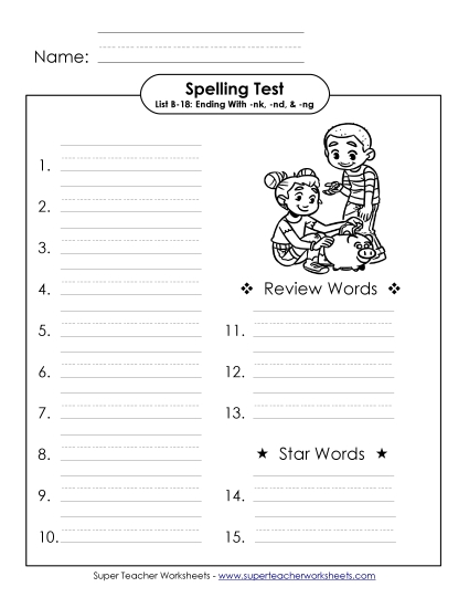 Spelling Test (B-18)