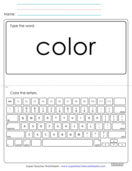 Type the Word: Color