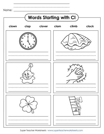 Writing Words that Start with CL