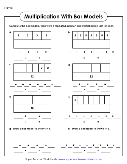 Bar Models:<br>Repeated Addition and Multiplication